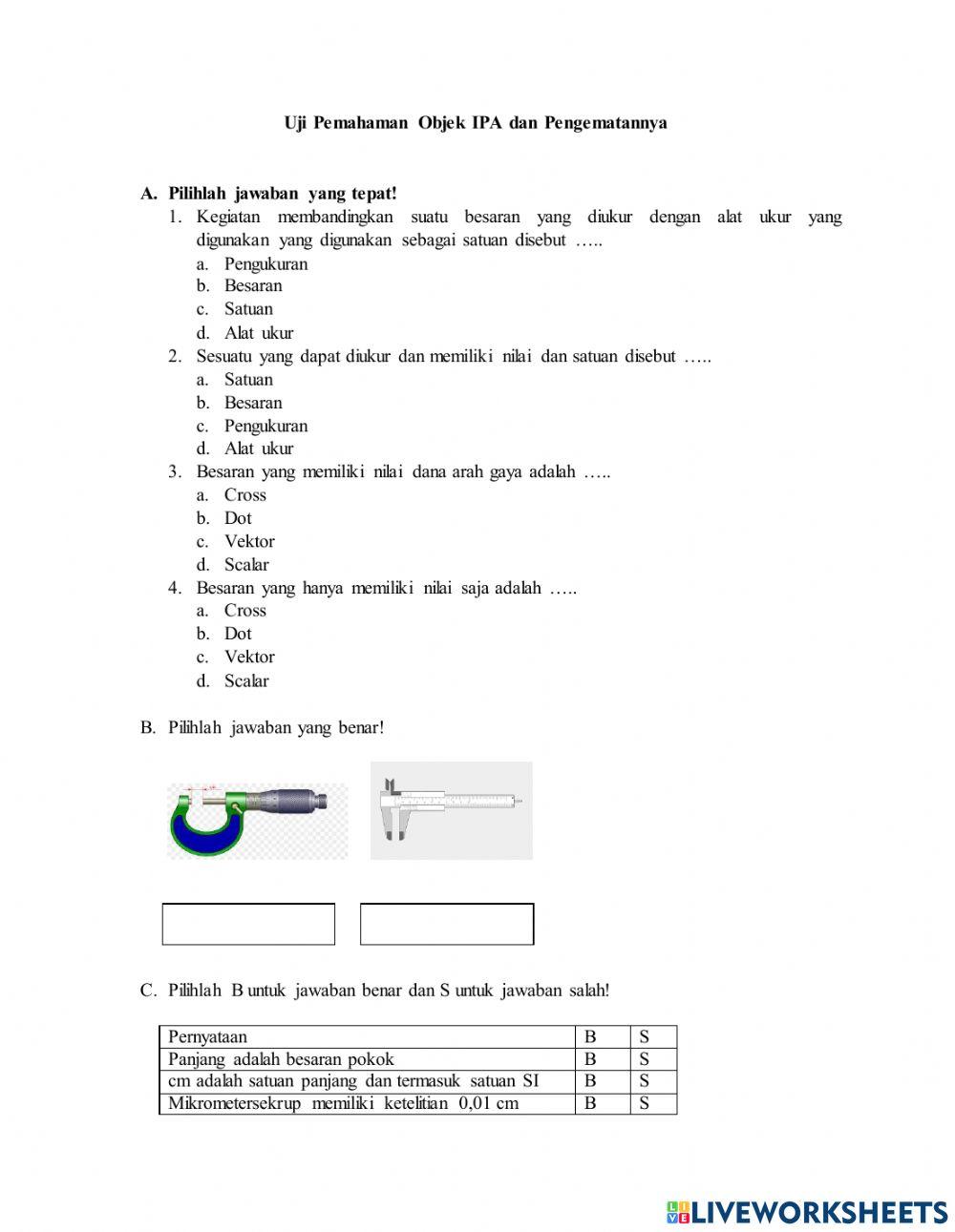 Objek IPA dan Pengamatannya