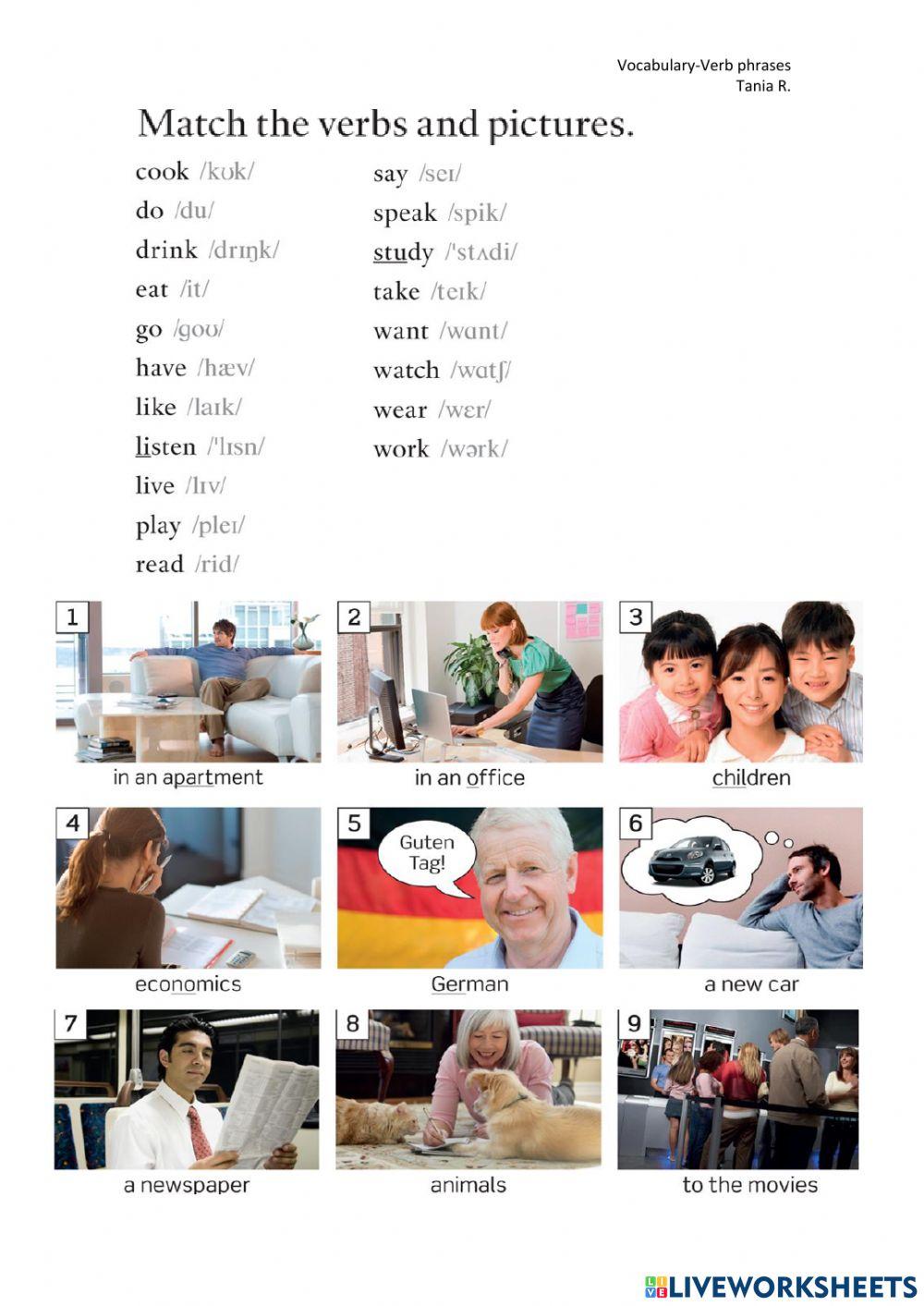 Common phrasal verbs simple present