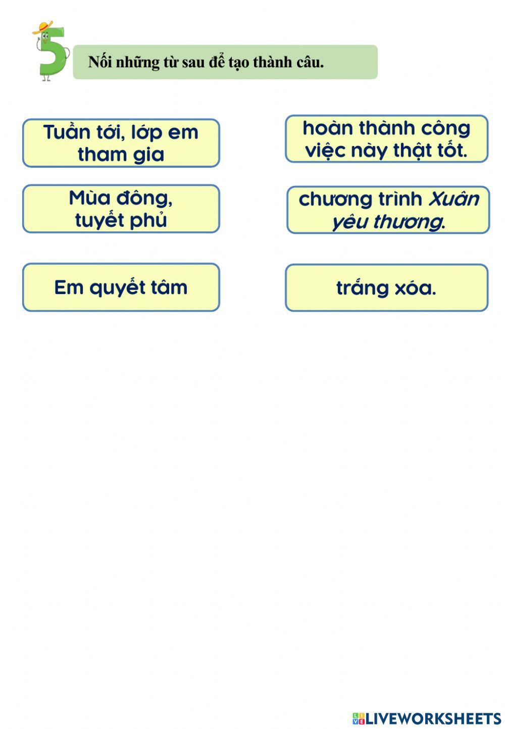 Phiếu Tiếng Việt - Tuần 17