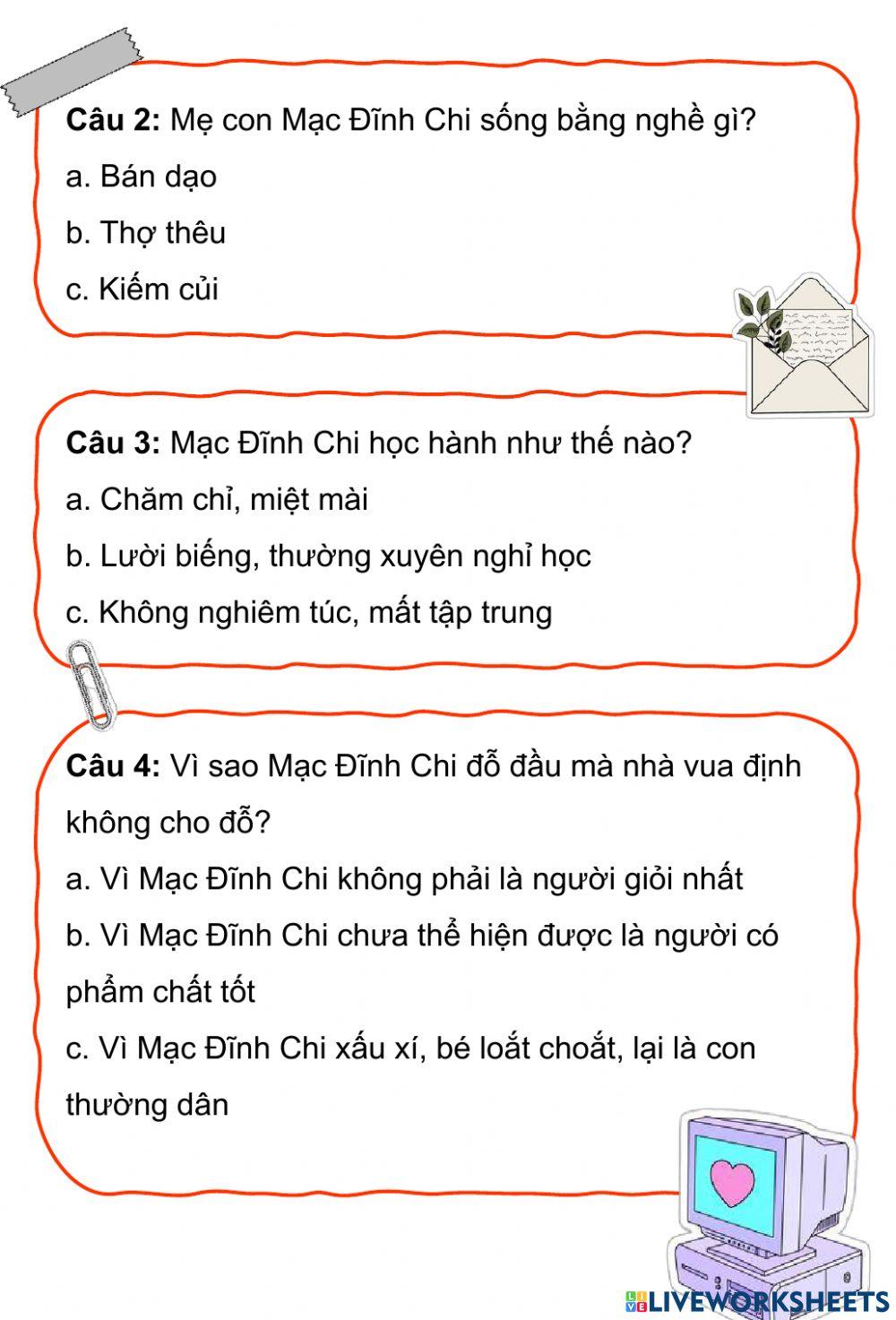 Phiếu bài tập tuần 20 Tiếng Việt lớp 4