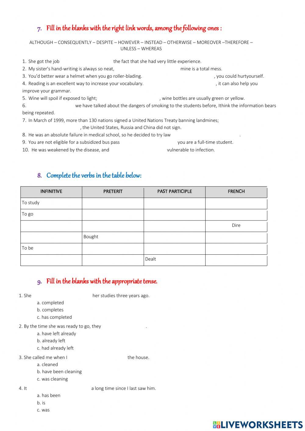 Test de positionnement personnel INSA
