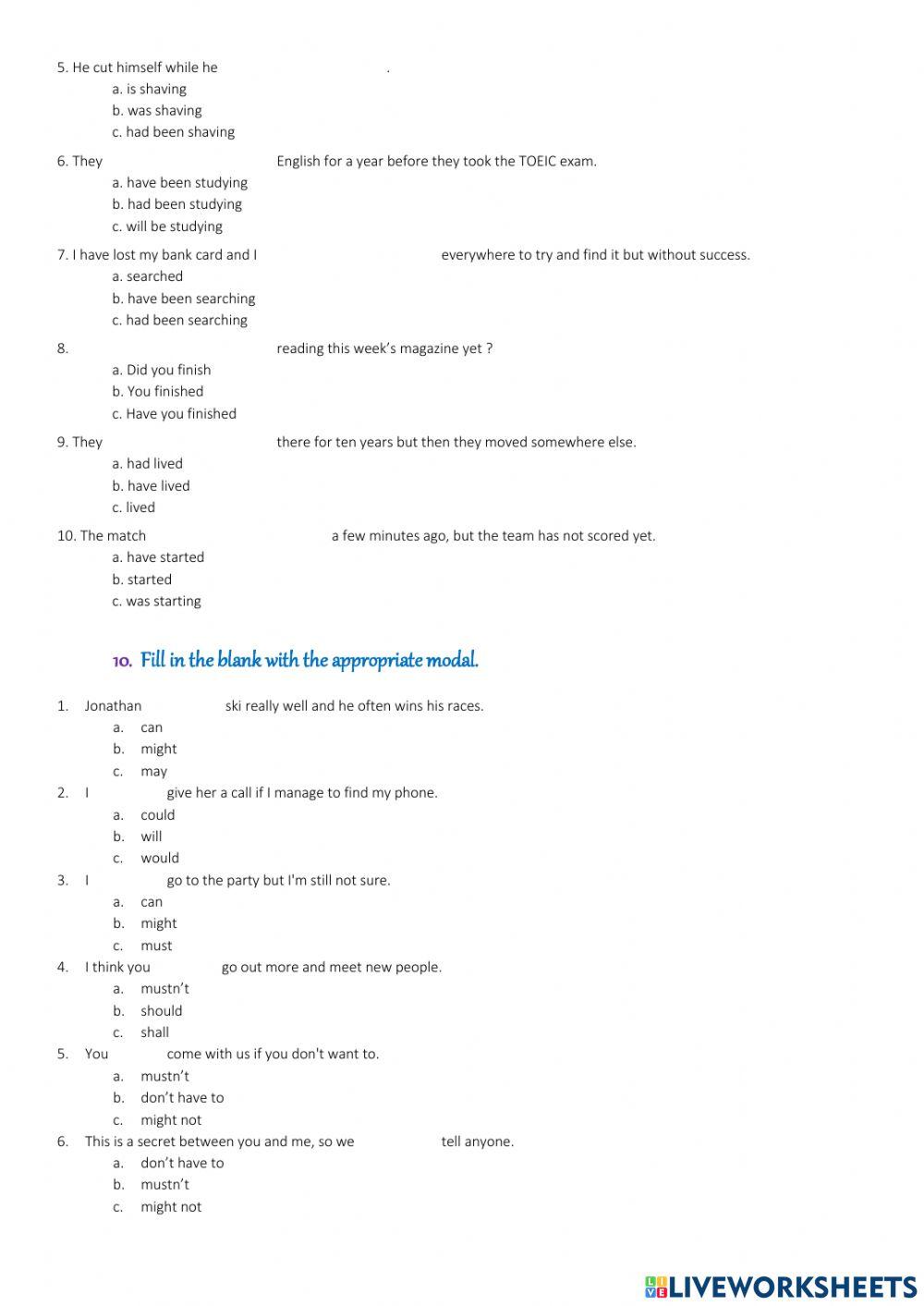 Test de positionnement personnel INSA
