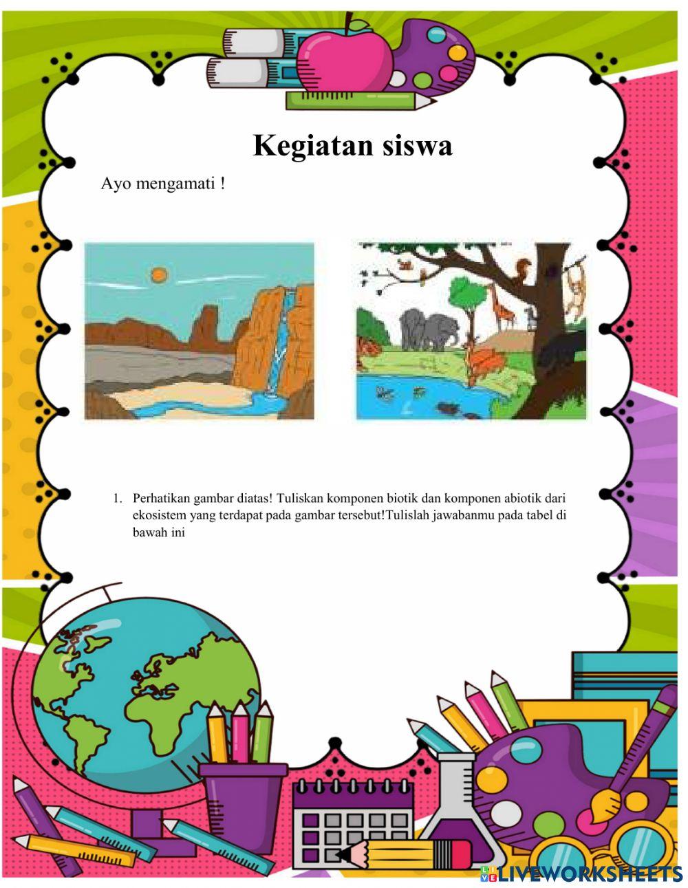 Pembelajaran Komponen Ekosistem