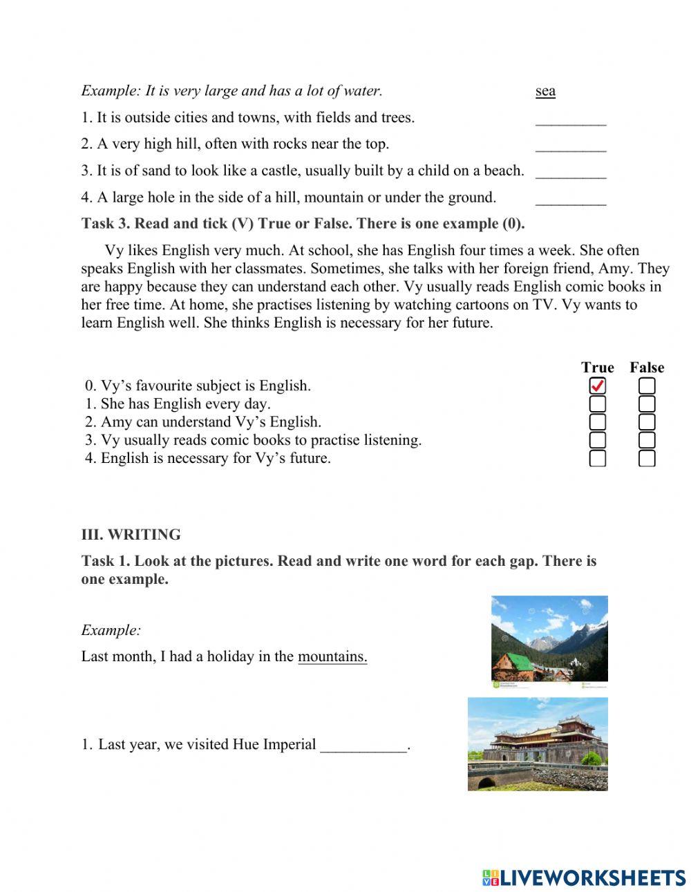 Đề KT cuối HKI môn Tiếng Anh lớp 5