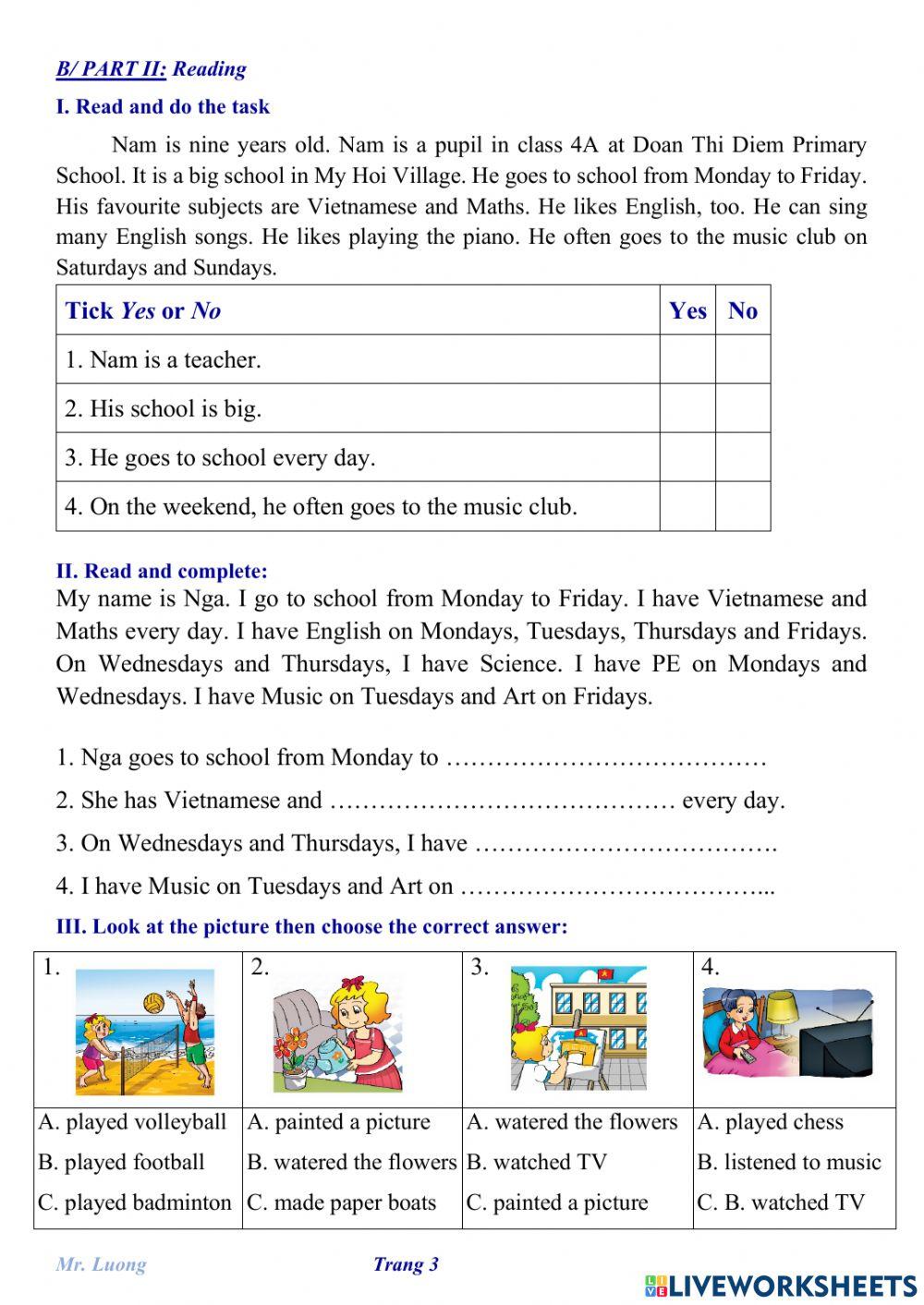 Tieng Anh lop 4 - 1st Test 02