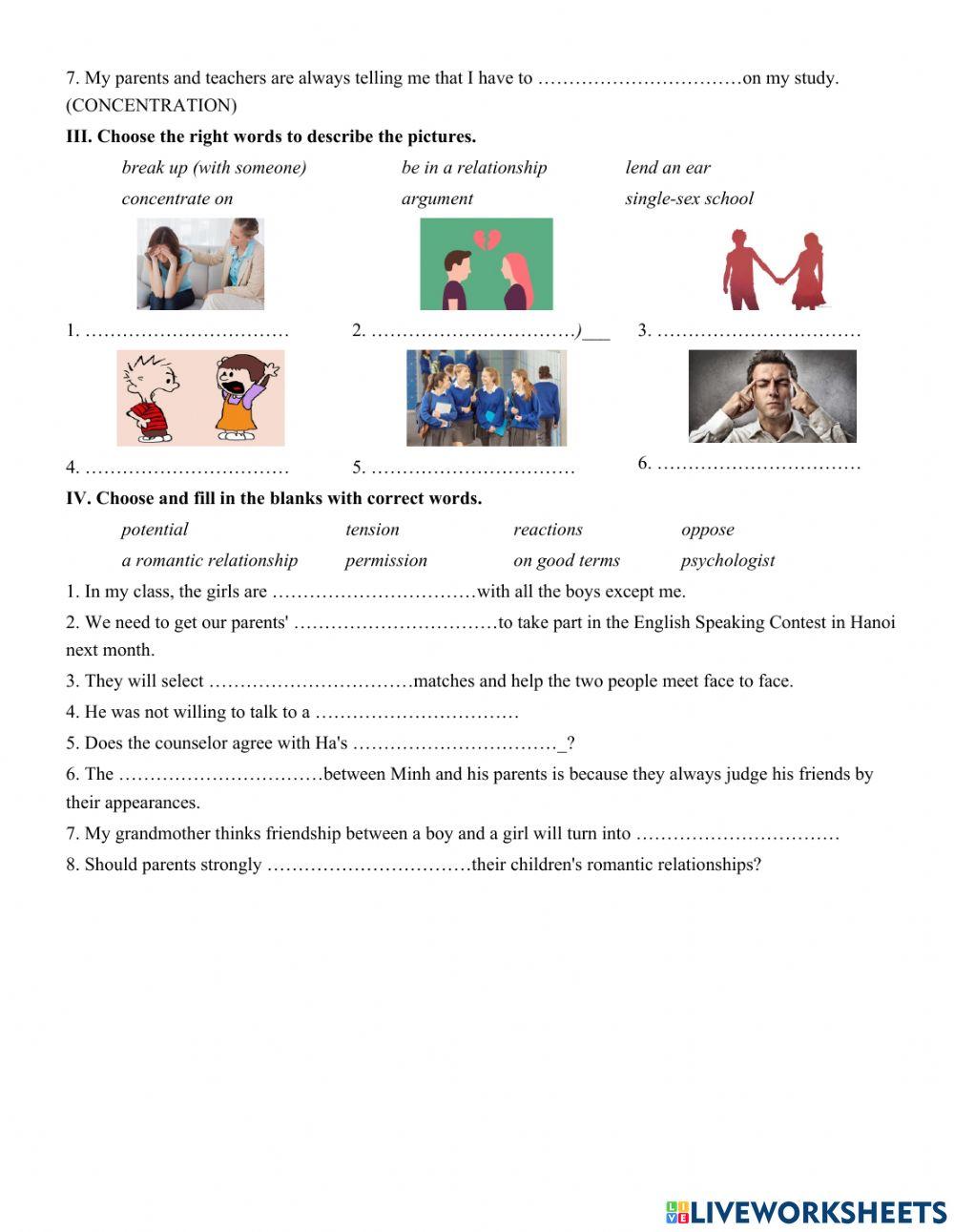 Unit 2. RELATIONSHIPS  PART 1: VOCABULARY AND PHONETICS