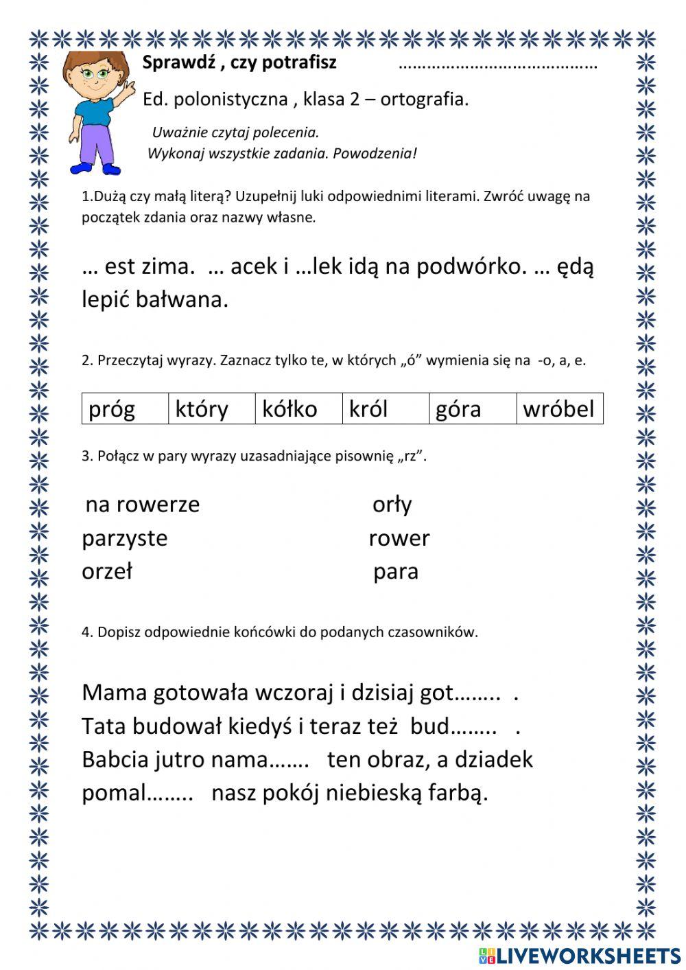 Ćwiczenia ortograficzne