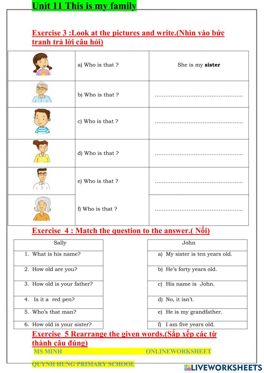 Unit 11: This is my family