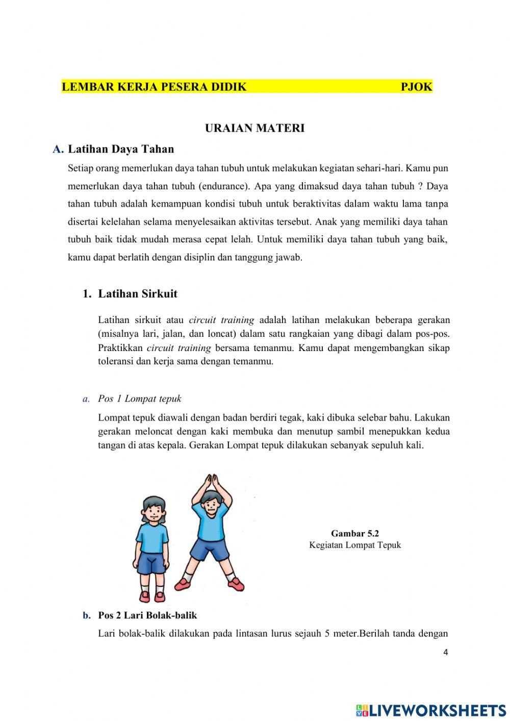 LKPD materi pjok kelas IV