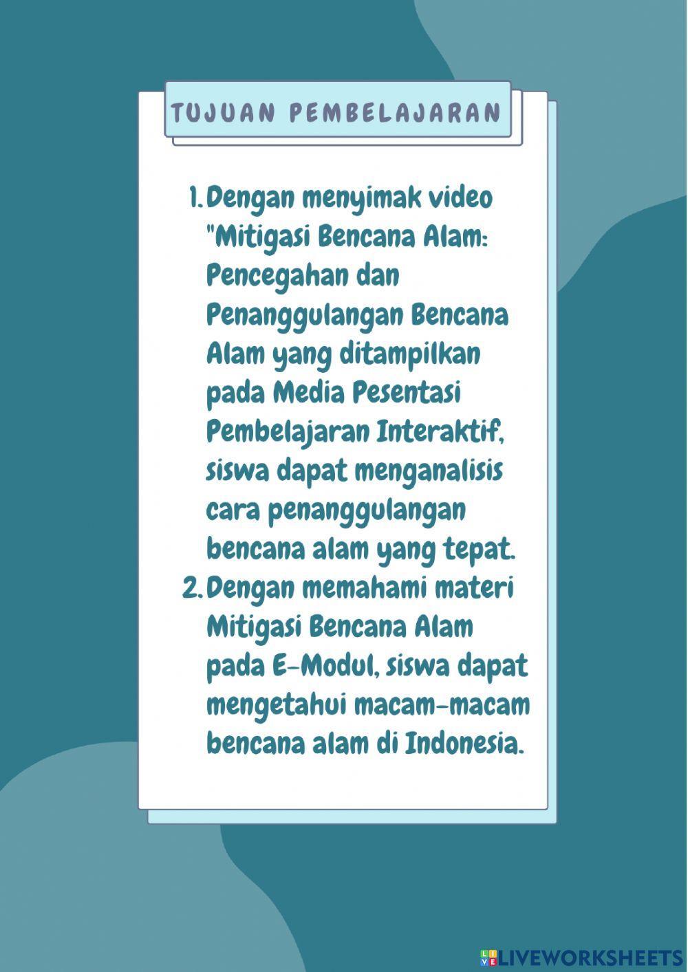 Mitigasi Bencana Alam