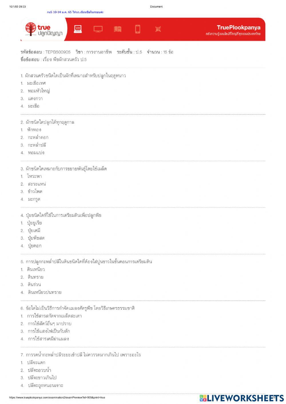 ผักสวนครัว