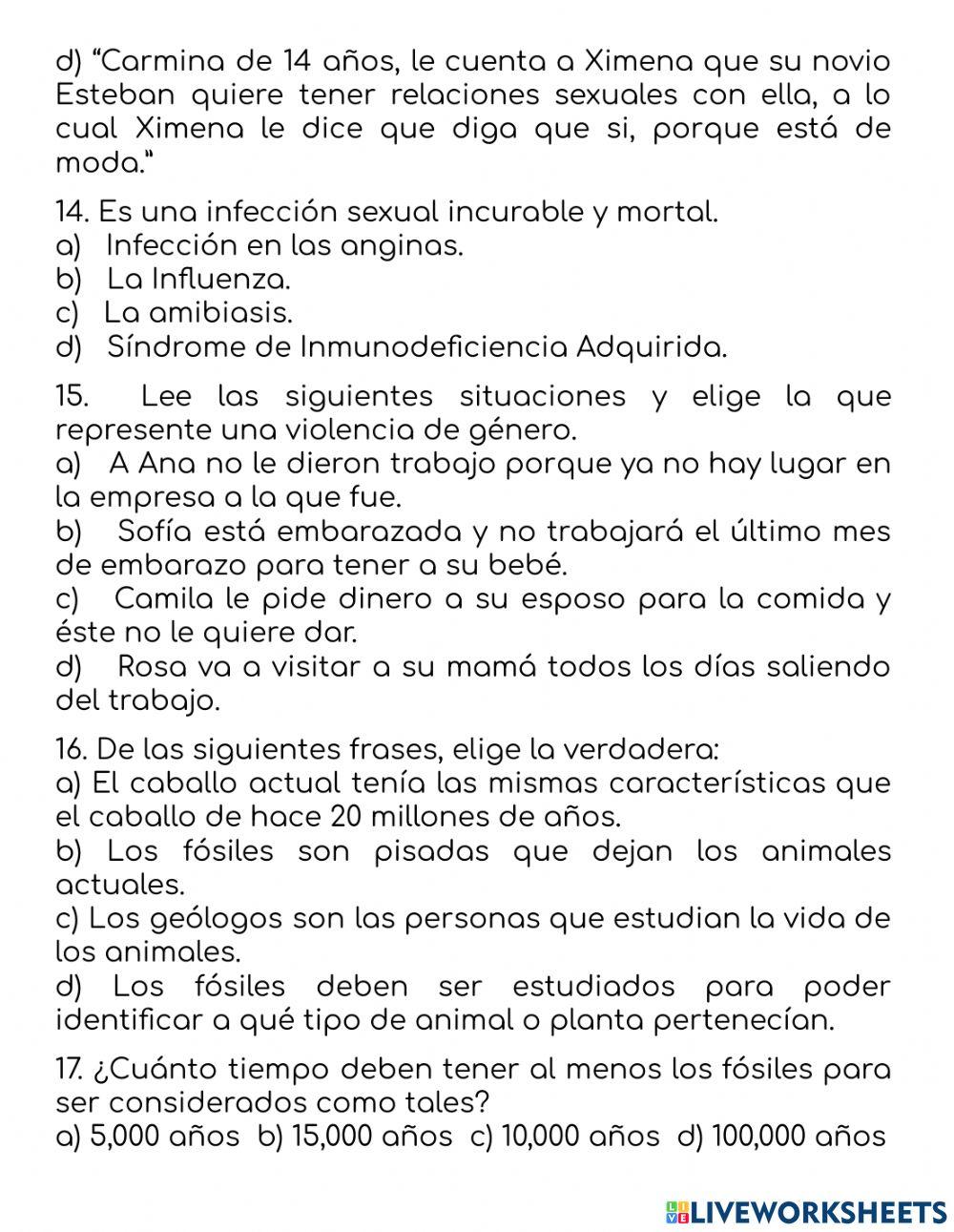 Repaso CIENCIAS NATURALES Primer SEMESTRE