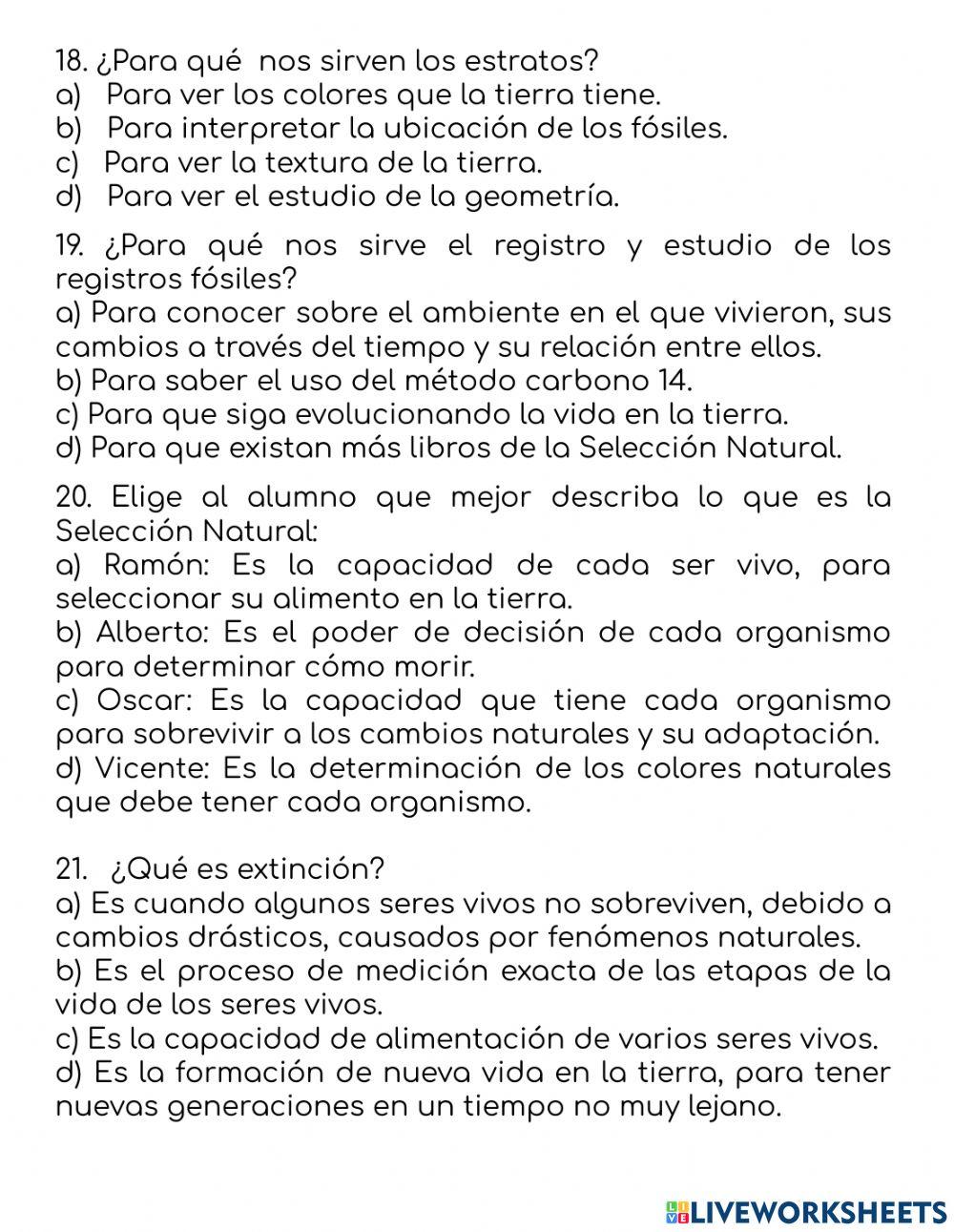 Repaso CIENCIAS NATURALES Primer SEMESTRE