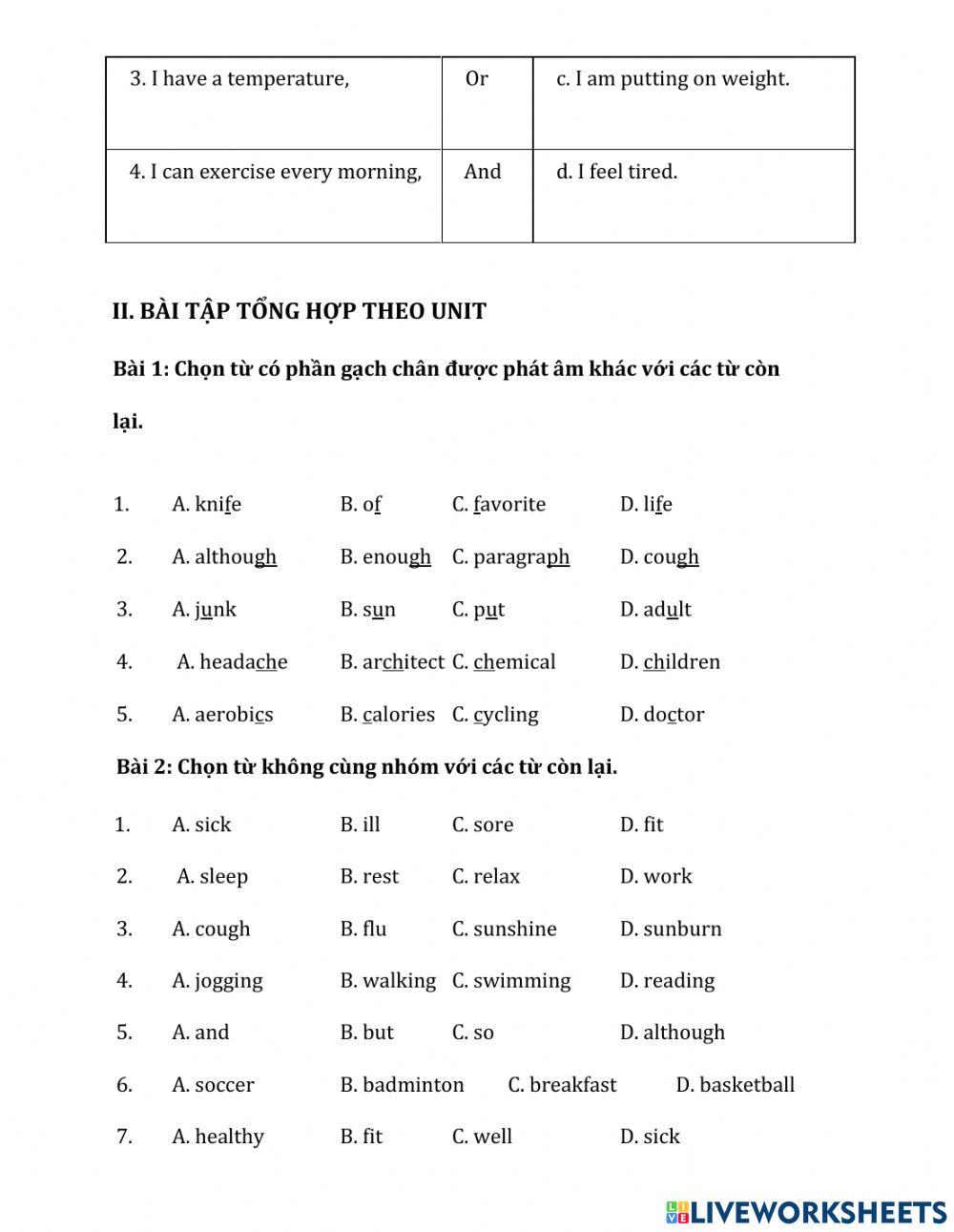 Chuyên đề 2. Healthy (2)