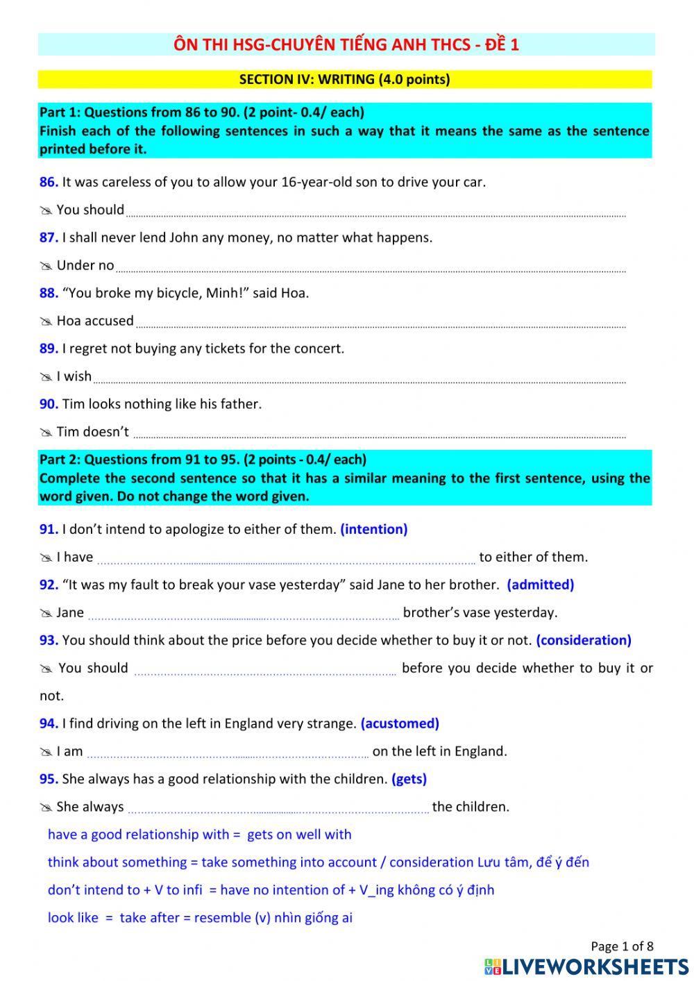 Ôn thi hsg 9-đề 1-p4-writing