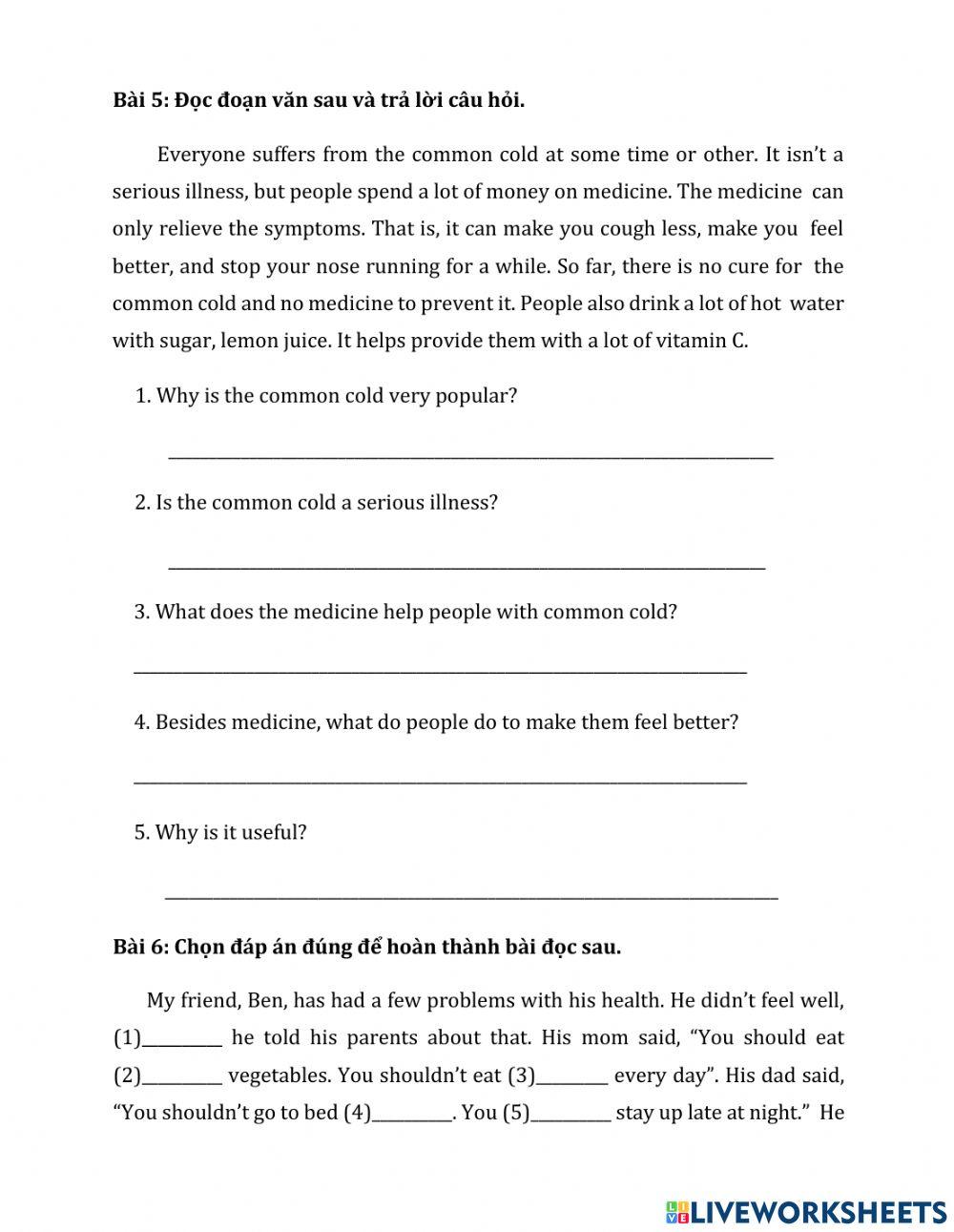 Chuyên đề 2. Healthy (3)