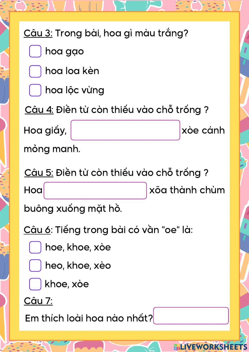 Đọc hiểu Tuần 19