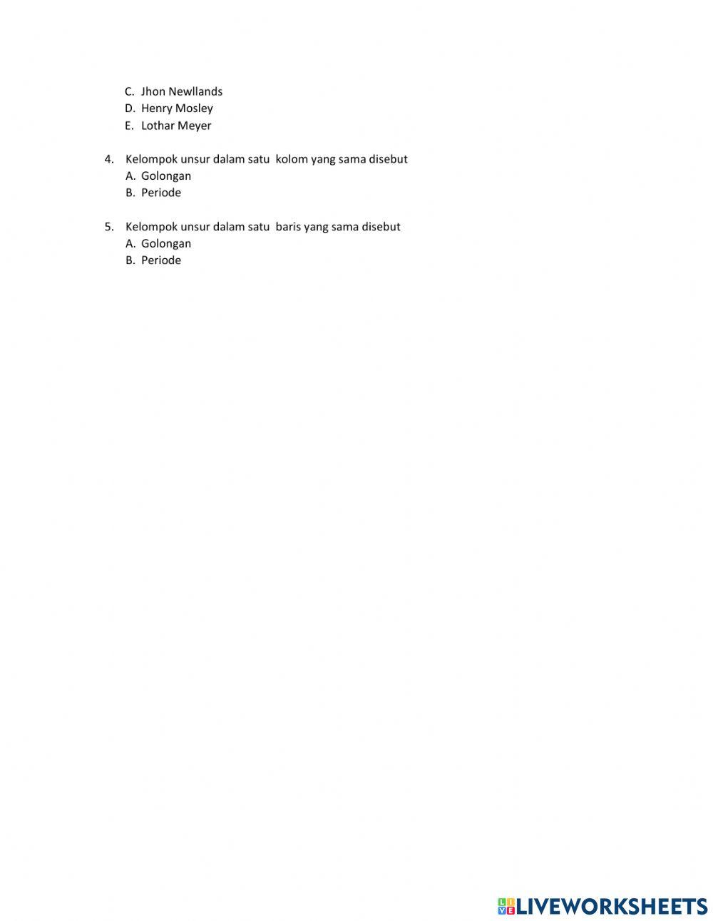 Perkembangan Tabel Periodik