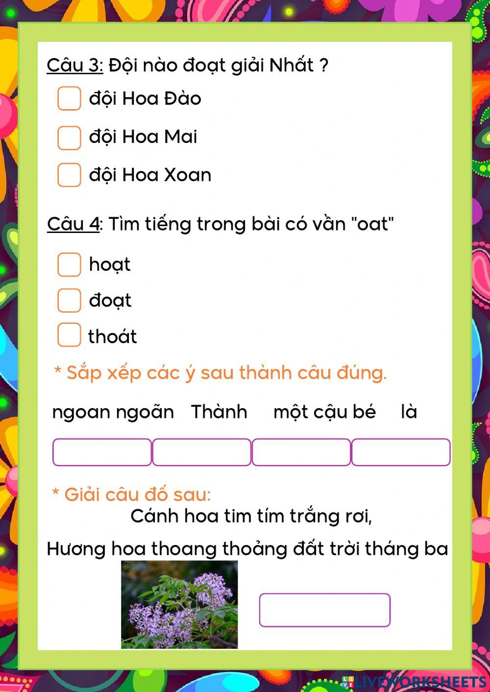 Đọc hiểu Tuần 19