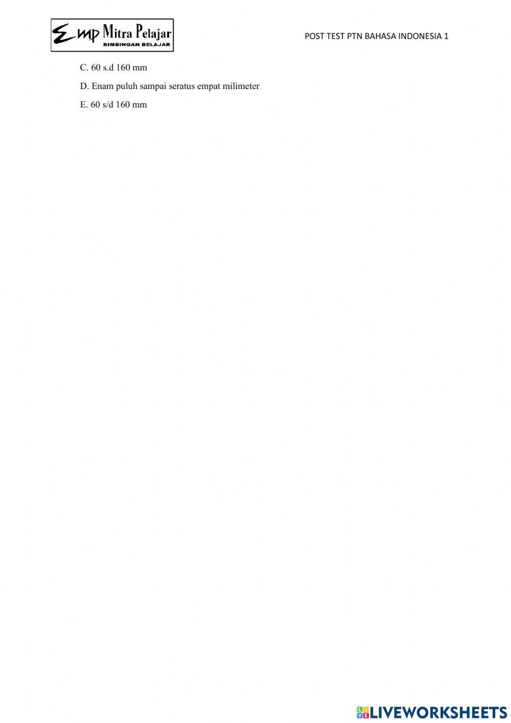 Post test b. indonesia 1