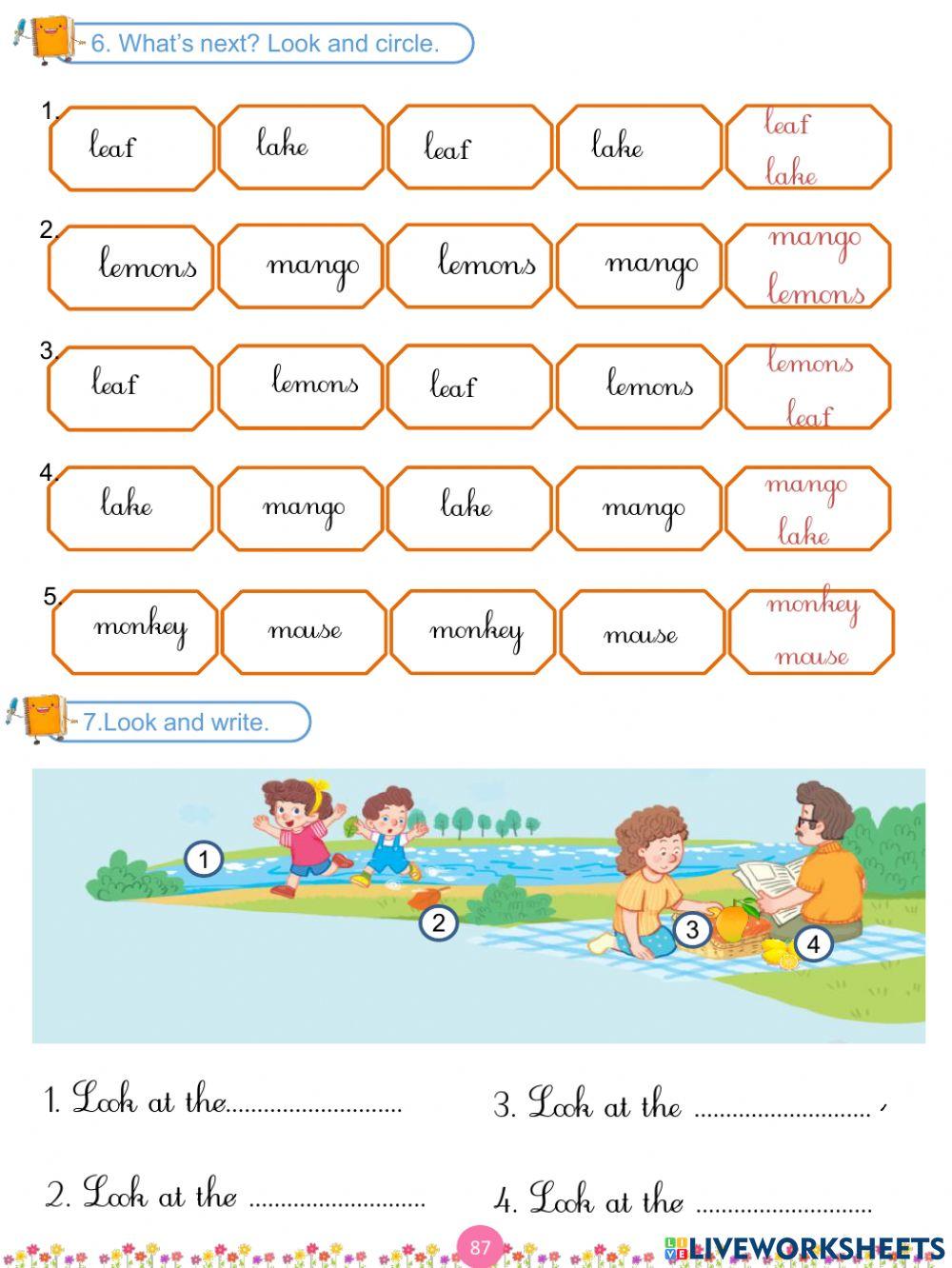 Grade 1 Unit 12: AT THE LAKE
