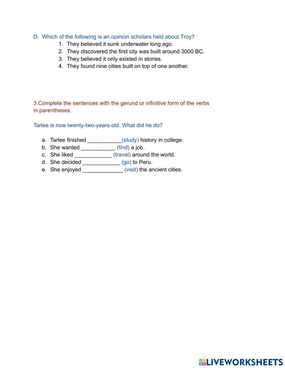 Language Arts Unit 3 week 3 HW