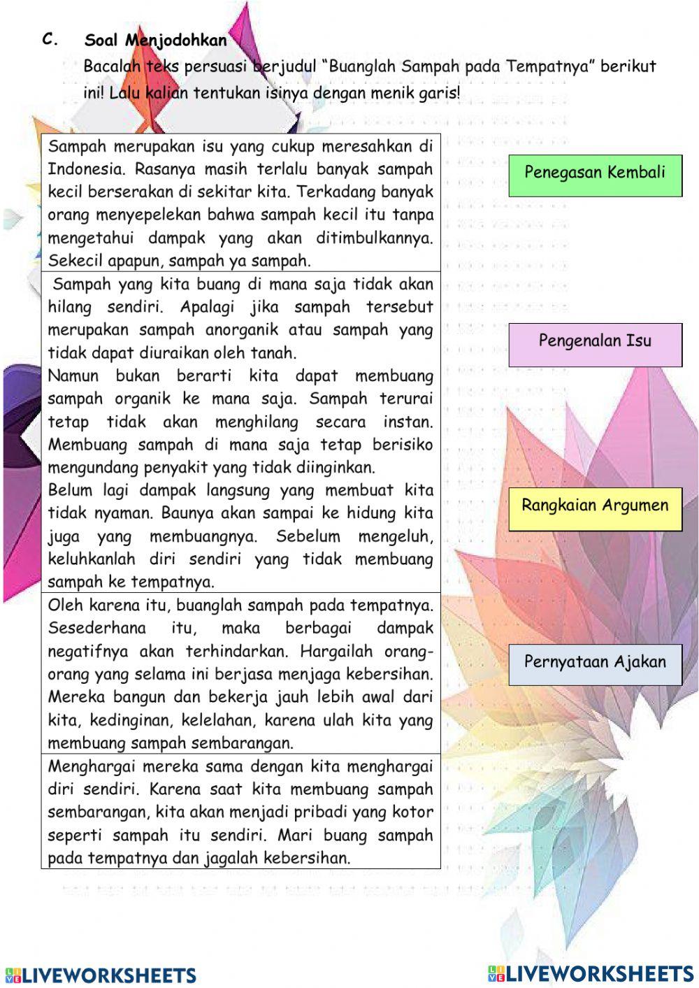 Teks persuasi januari