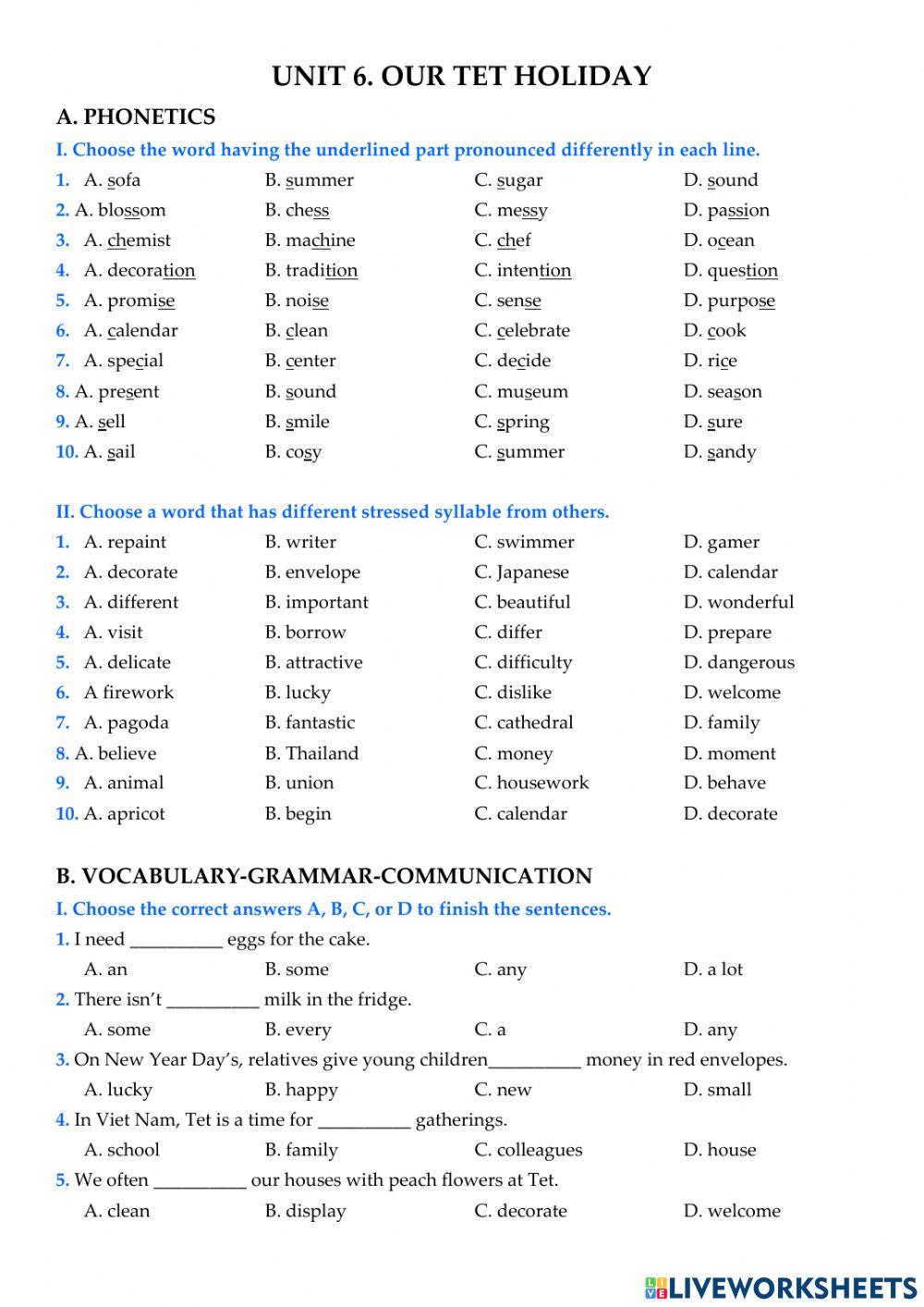 E6 - Unit 6 - Practice Ex 1