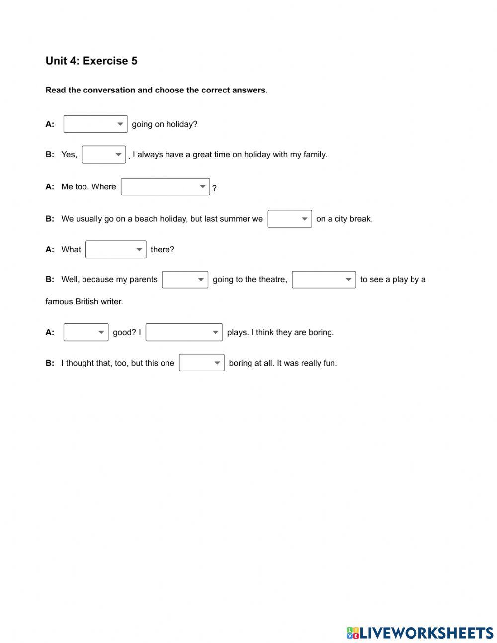 Mindset Foundation - Grammar & Vocabulary Skills Modules - Unit 4 Ex5