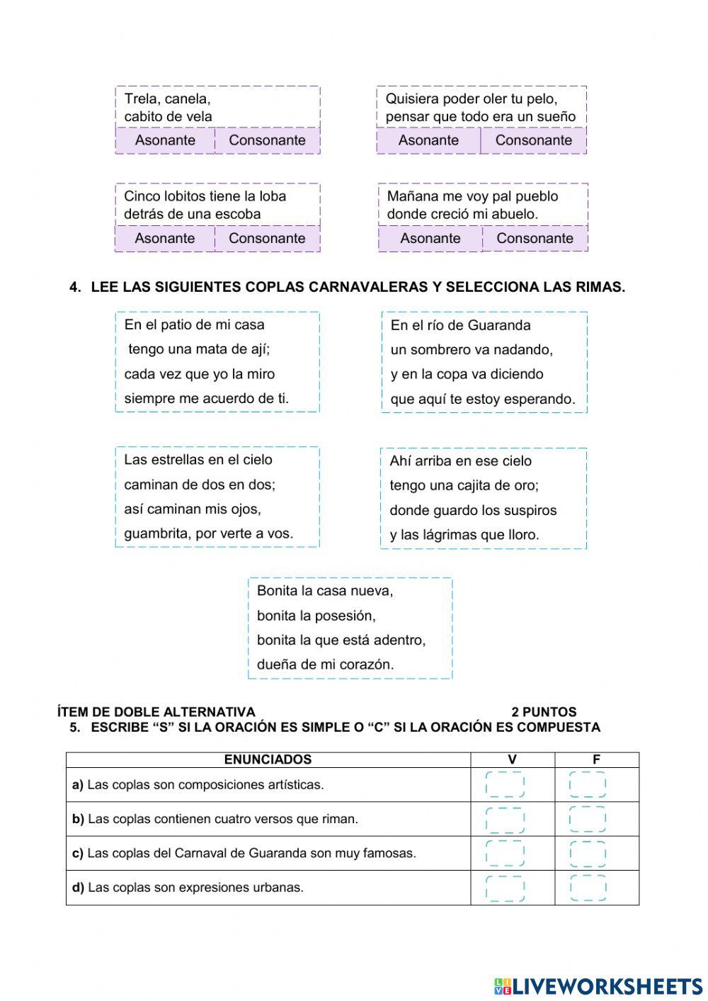 Evaluación Lengua y Literatura