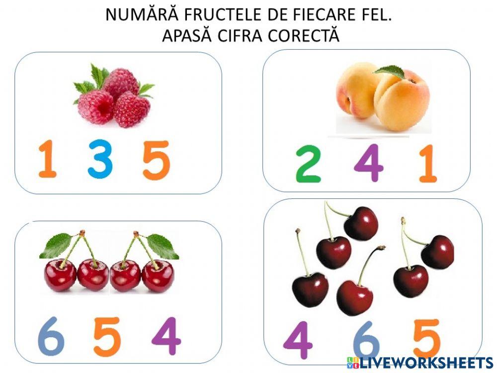Numărăm fructe