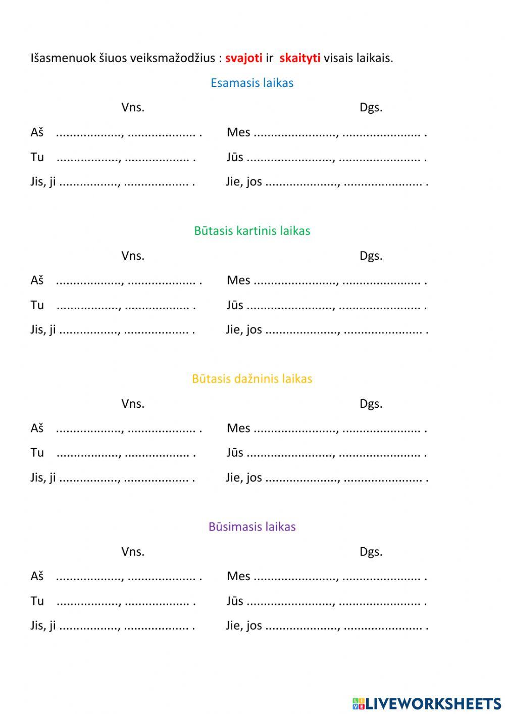 Veiksmažodžių asmenavimas