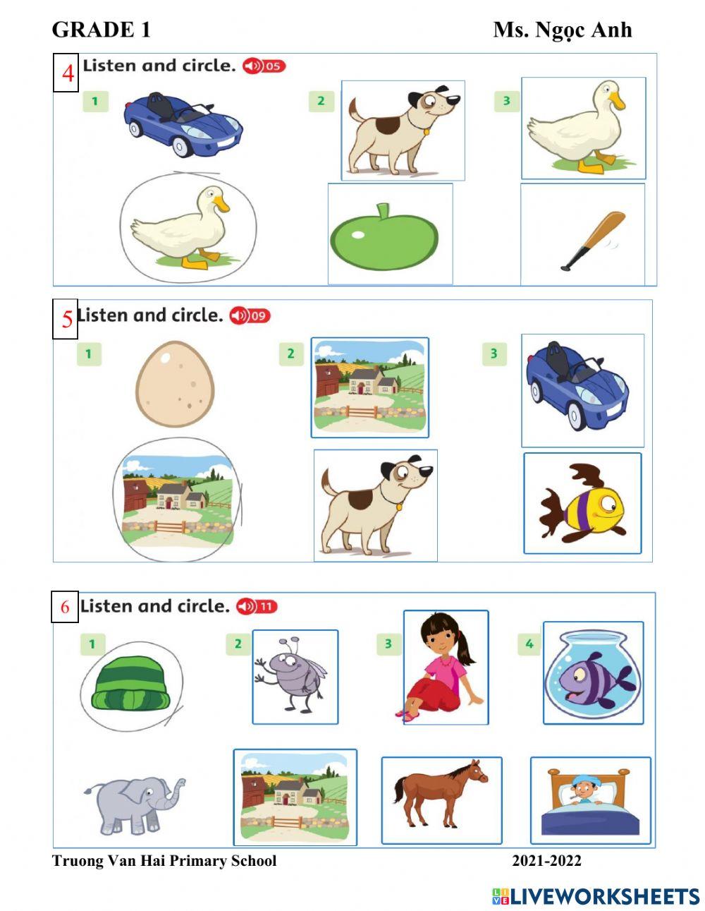 17th WEEK - GRADE 1 – Ms. NGỌC ANH