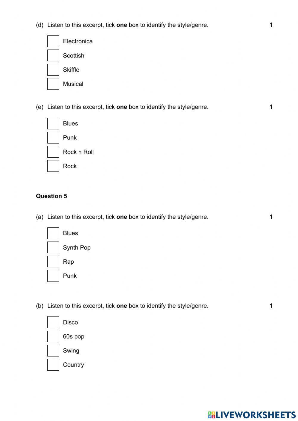 Nat 5 Tech Styles and Genres Unit