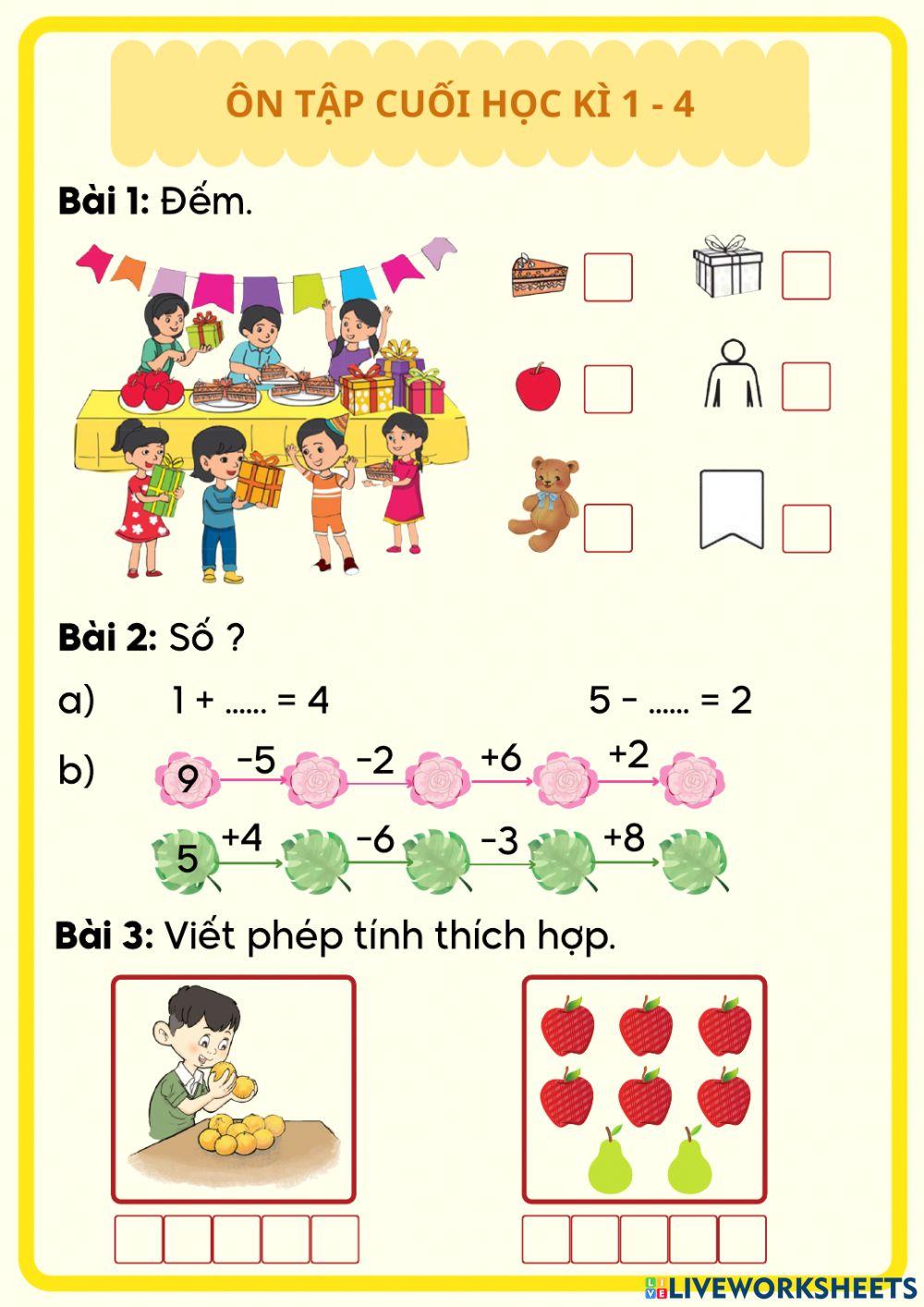 Ôn tập cuối học kì 1 - 4