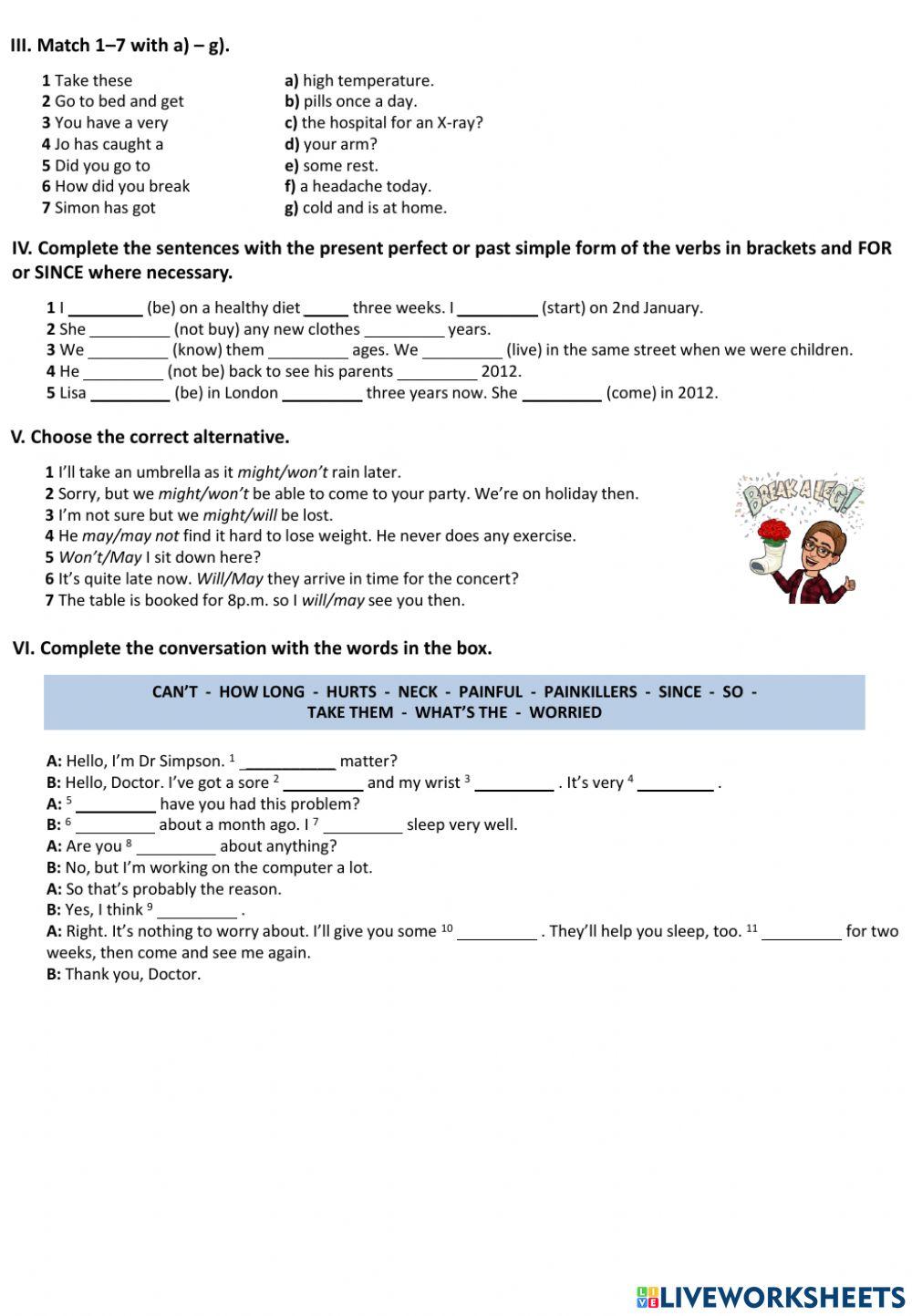 Pre Intermediate - Test on unit 6