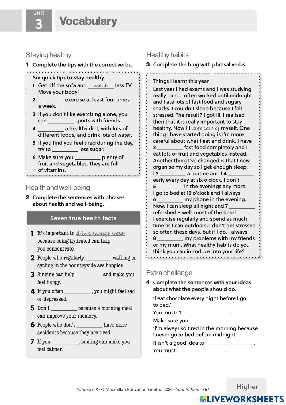 Influence 3 voc 3 Extra