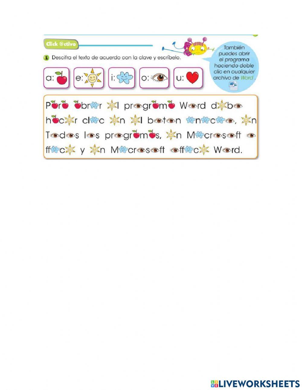 Actividad 1 Primaria Baja