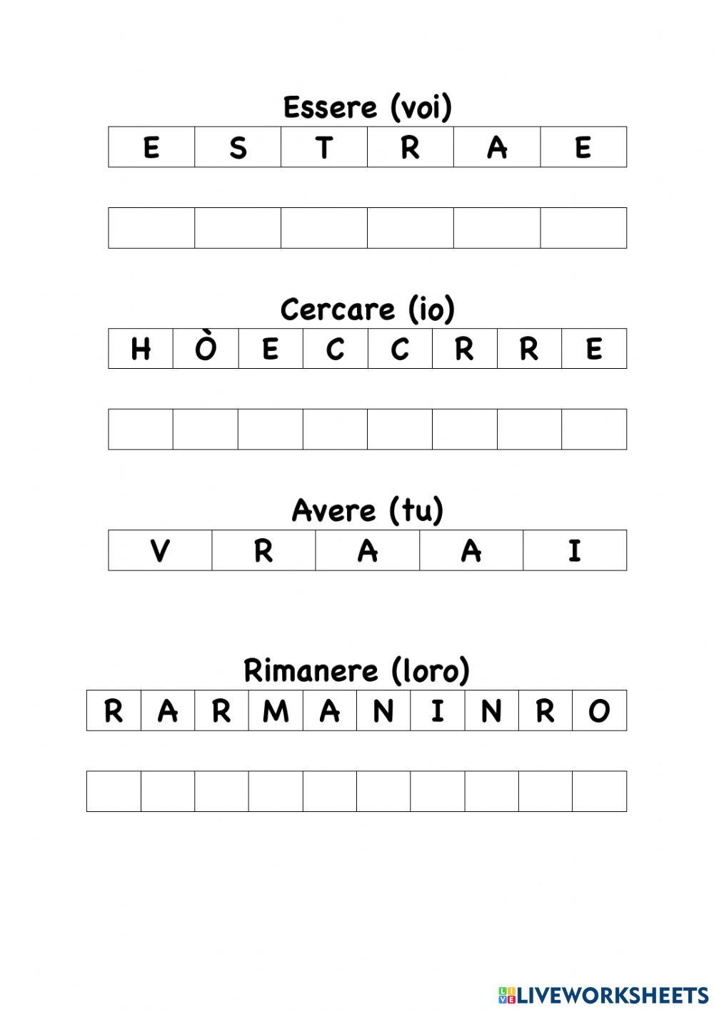 Riordina i futuri irregolari