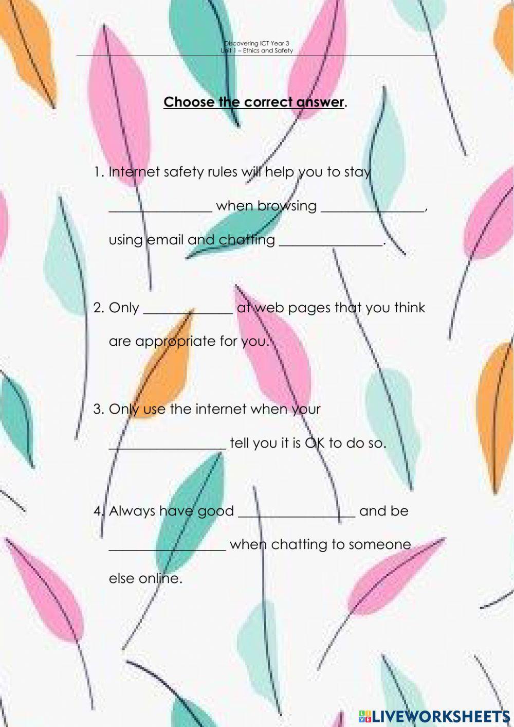 Internet Safety Rules