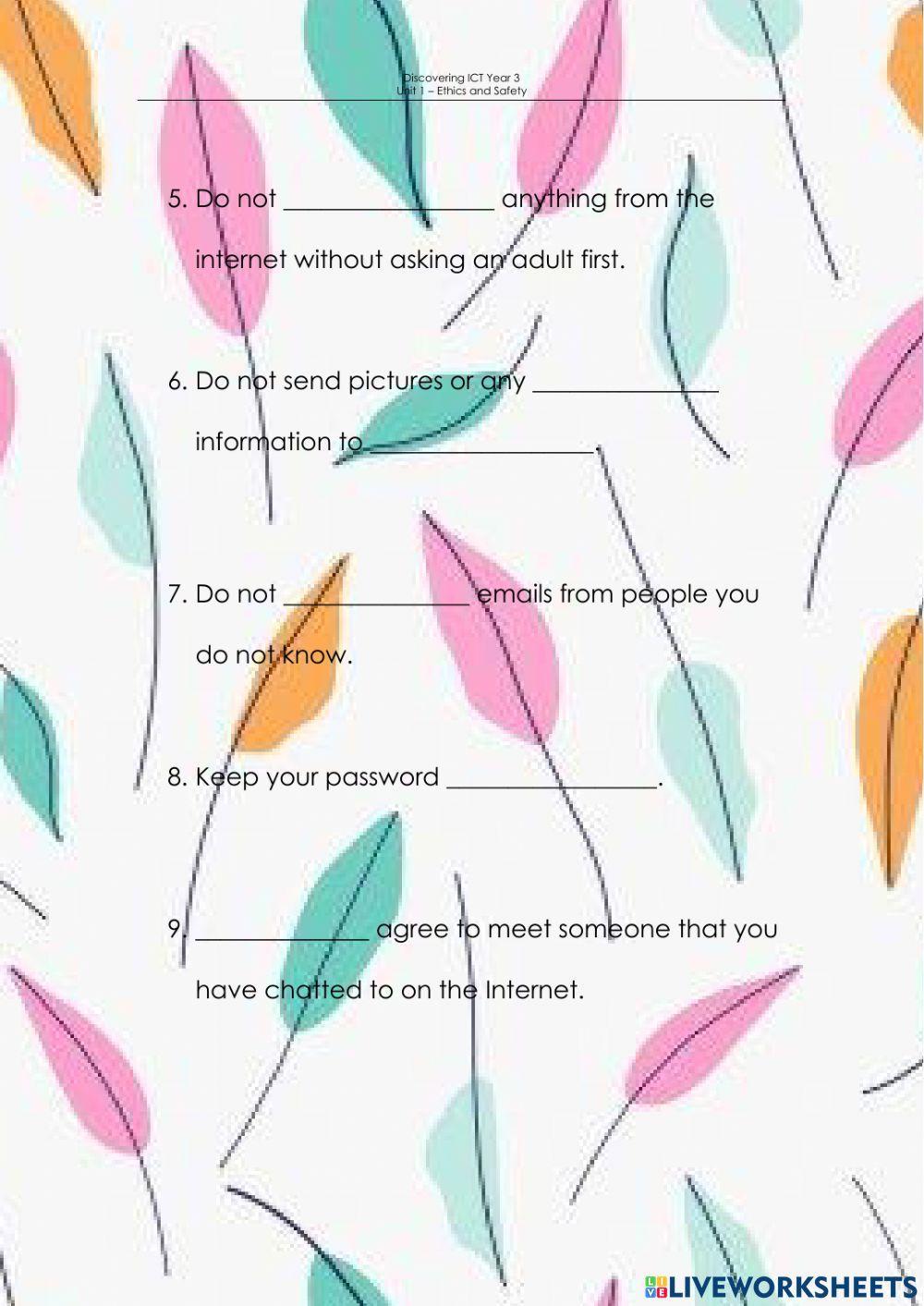 Internet Safety Rules