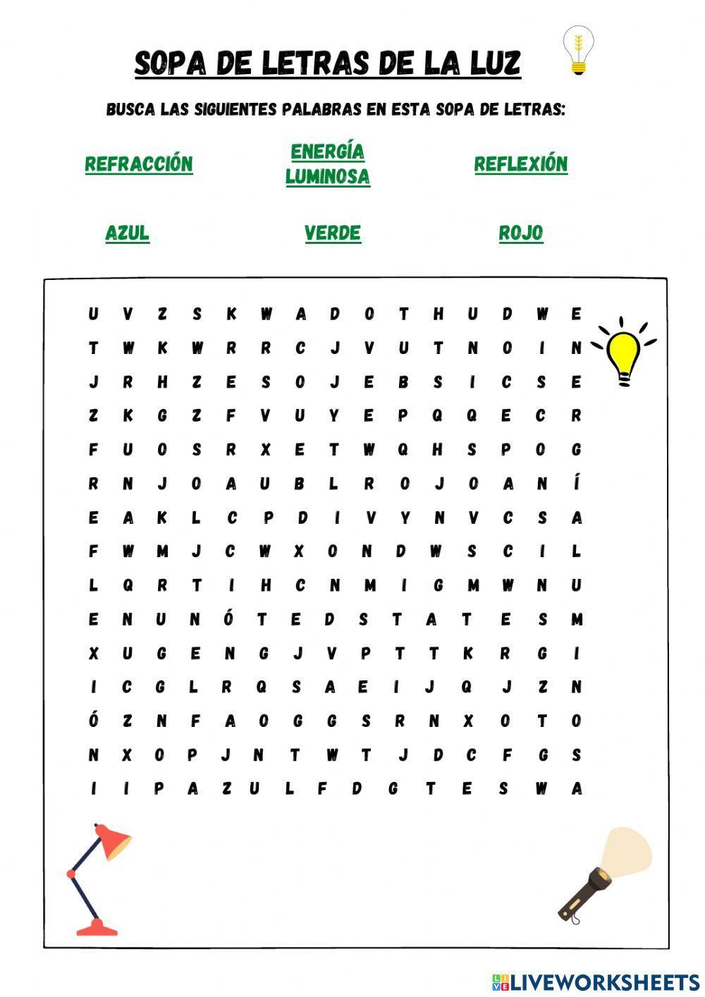 Crucigrama y Sopa de Letras