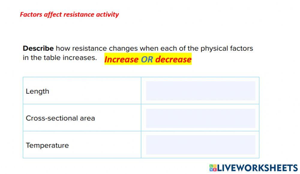 Resistivity & resistance Resistivity & resistance