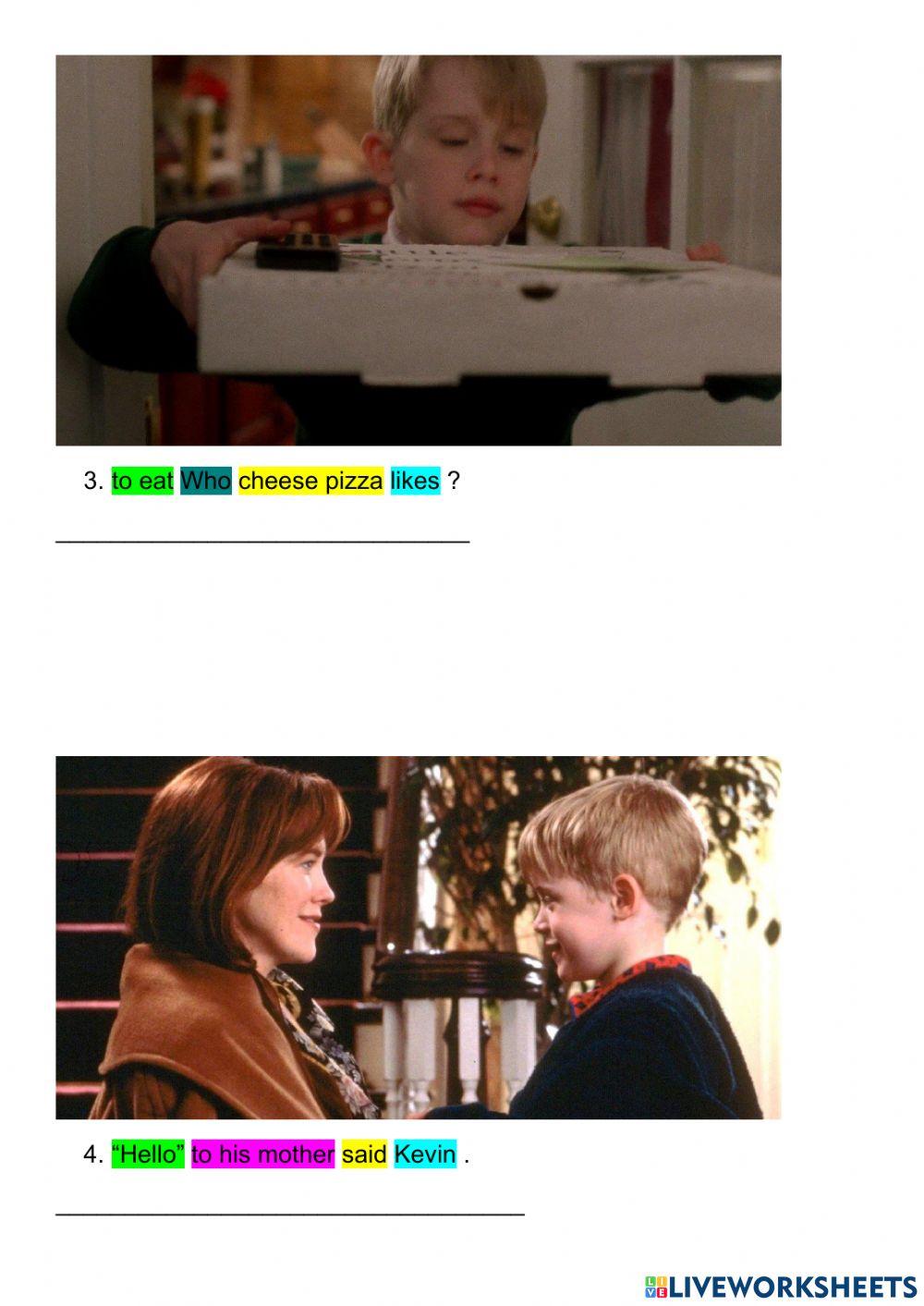 Unscramble (Home alone)