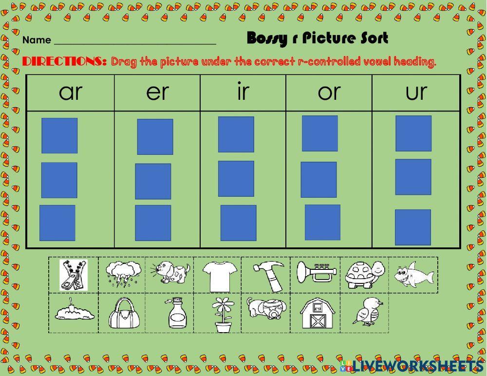 R- Controlled Vowels ar, er, ir, or, and ur