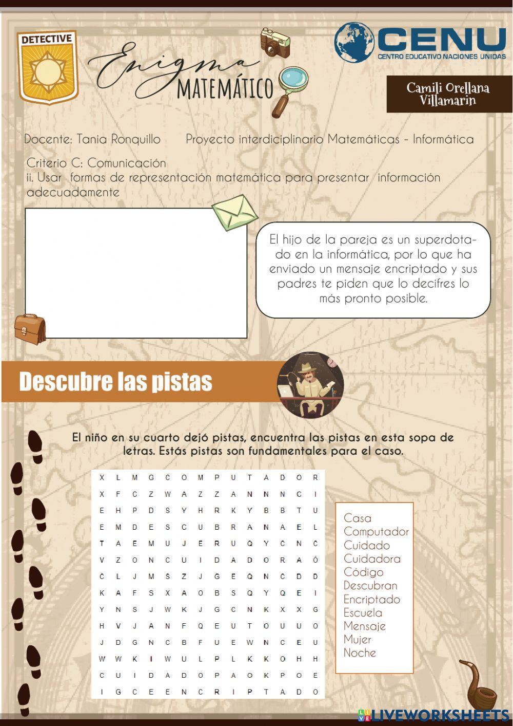 Enigma matemático - Camili Orellana