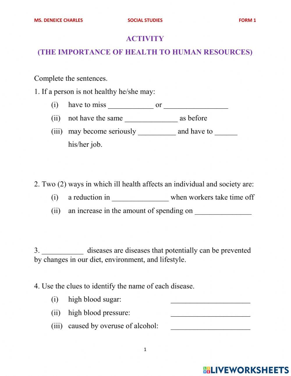 Health and Human Resources