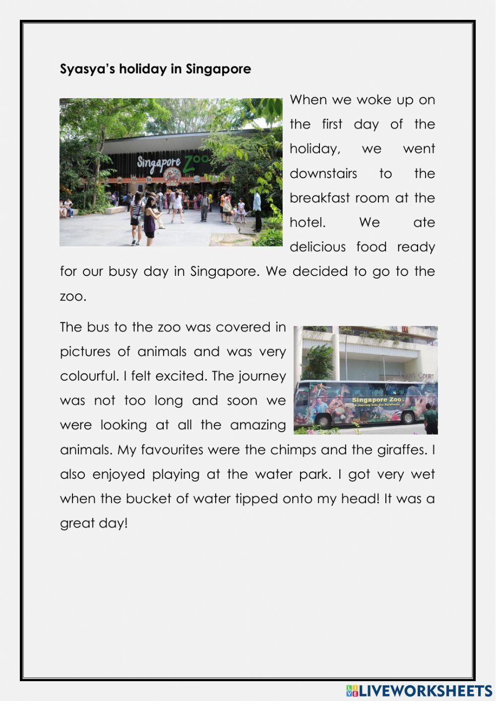 Syasya's holiday in Singapore