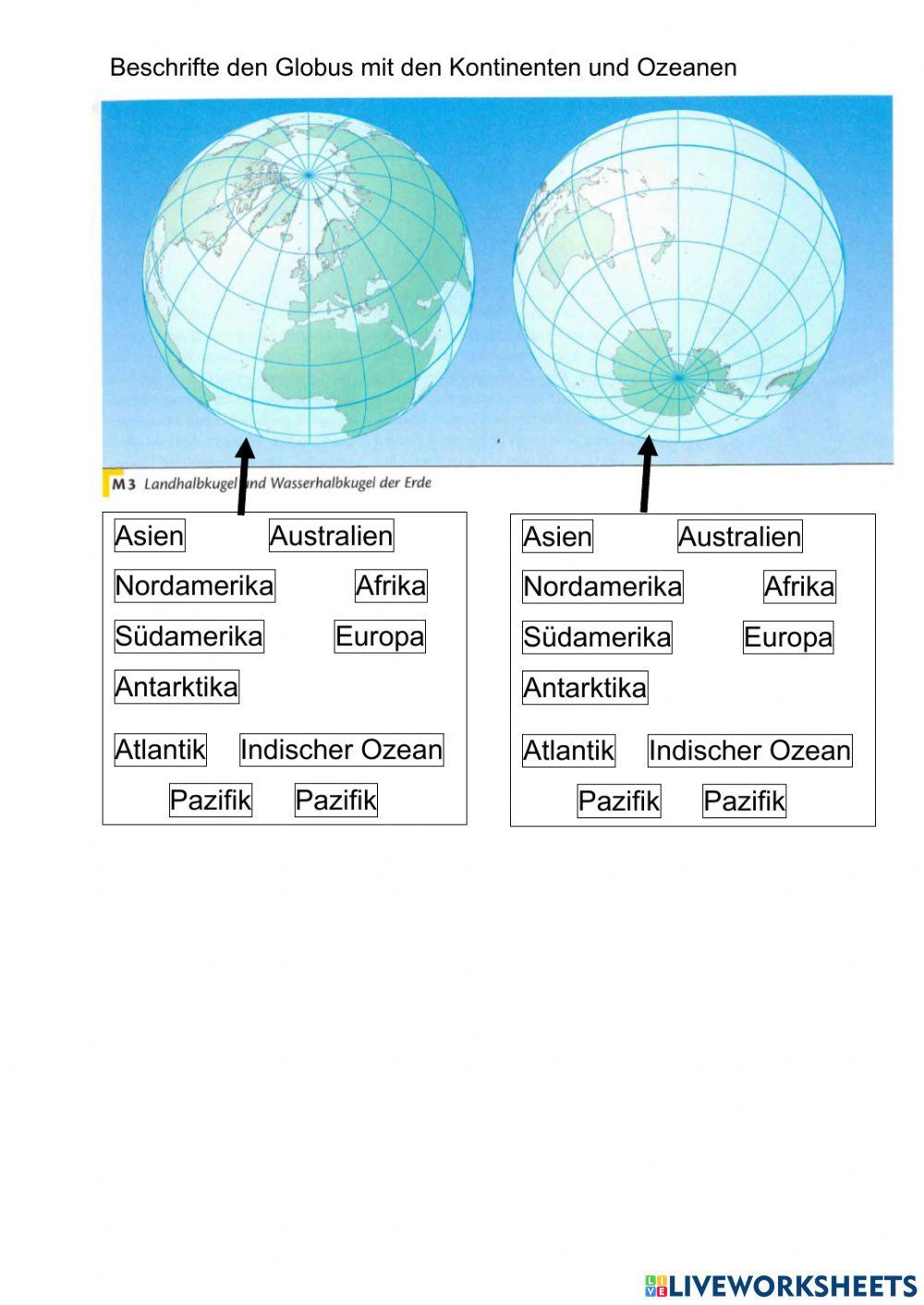 Kontinente und Ozeane Kl5