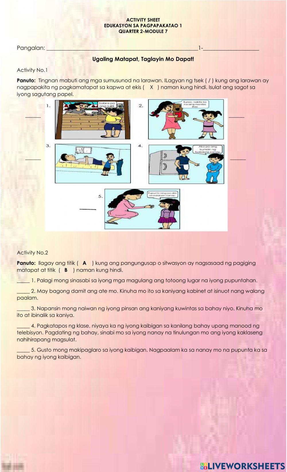 Ugaling Matapat, Taglayin Mo Dapat!